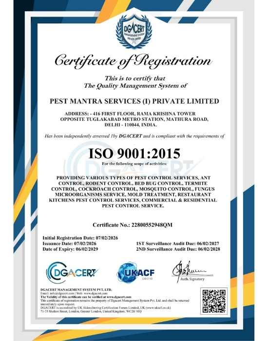 Pest Mantra Certificate Image